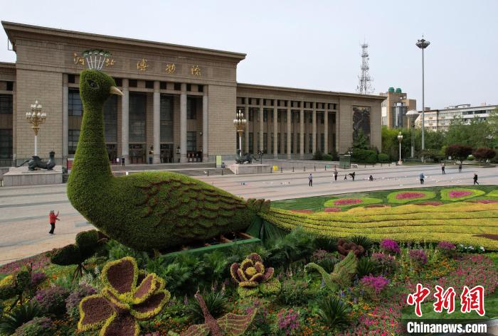 圖為航拍花壇。(無人機照片) 翟羽佳 攝