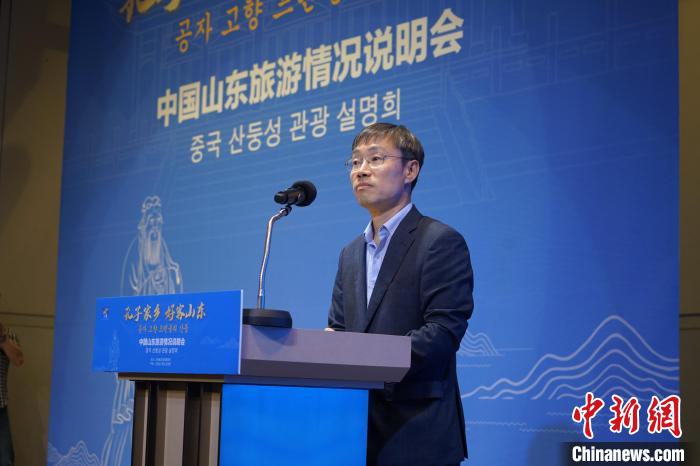 首爾市政府觀光體育局局長金英渙致辭。　劉旭 攝