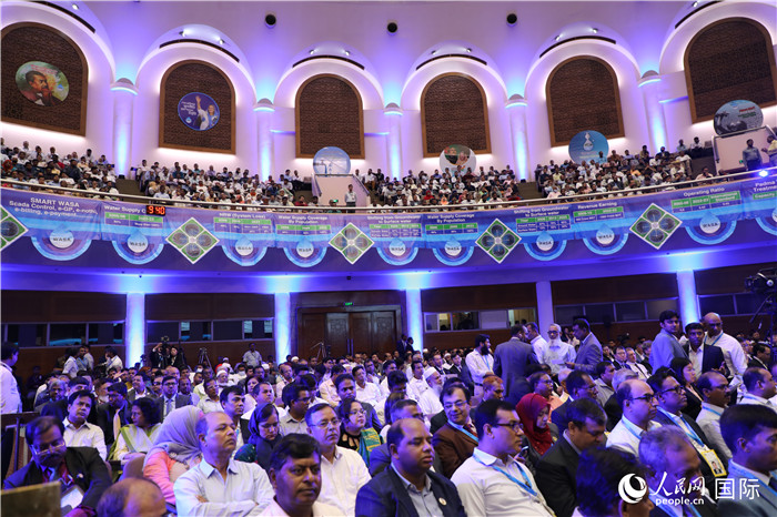 7月13日，達舍爾甘地污水處理廠項目竣工典禮舉行。人民網(wǎng)記者 孫廣勇攝