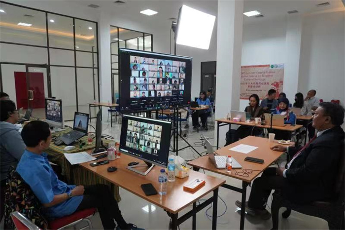 活動現(xiàn)場。供圖：印尼三一一大學孔子學院