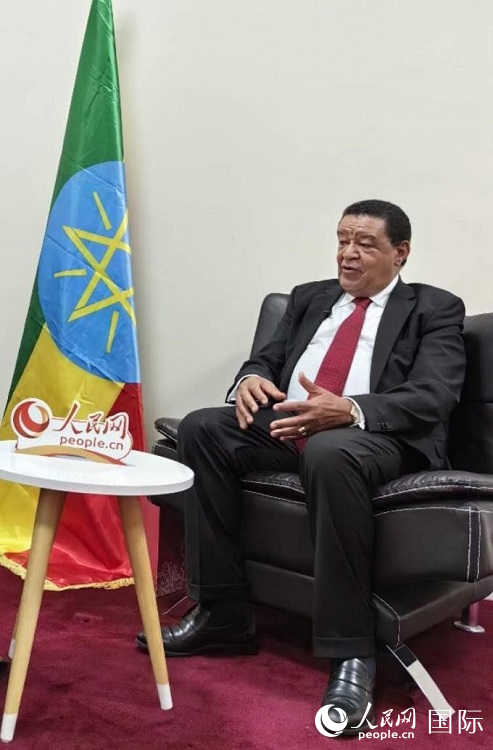 穆拉圖·特肖梅接受人民網(wǎng)專訪。人民網(wǎng)記者 陳星星攝