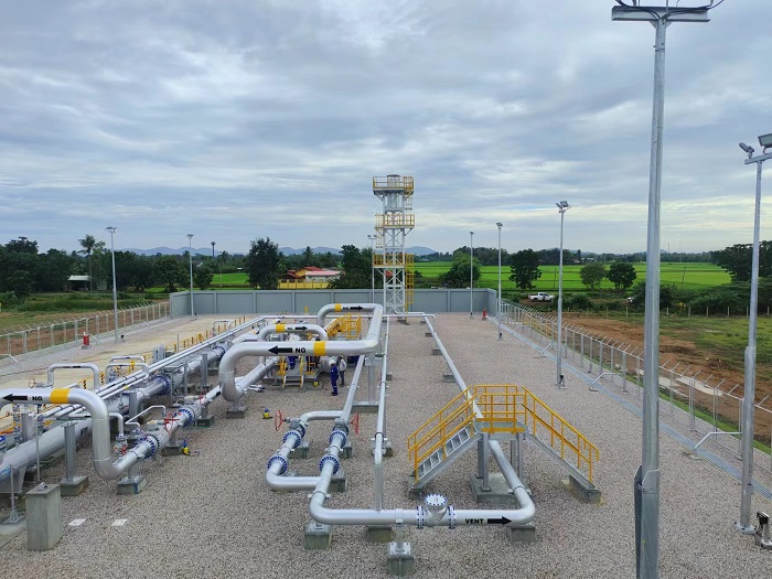 泰國(guó)新崗天然氣管道項(xiàng)目首站?？ì斎R 攝