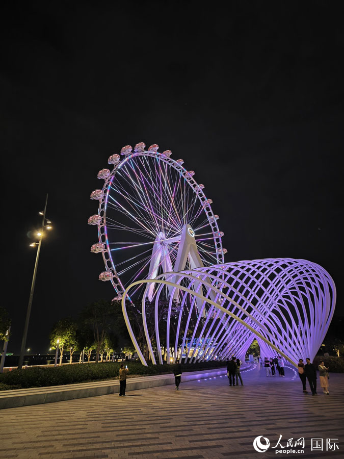 灣區(qū)之光摩天輪。人民網(wǎng) 田易攝