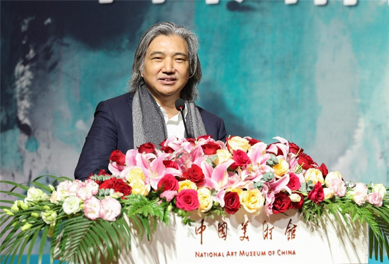 吳為山致辭。主辦方供圖