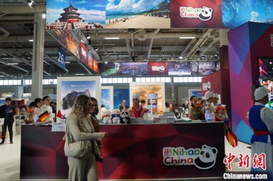  3月5日，2024年柏林國際旅游交易會(ITB)在柏林會展中心拉開帷幕。以“你好！中國”為主題的中國展區(qū)當(dāng)日亮相展會。中新社記者 馬秀秀 攝