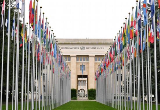 這是2023年5月21日在瑞士日內瓦拍攝的聯(lián)合國萬國宮。新華社記者連漪攝