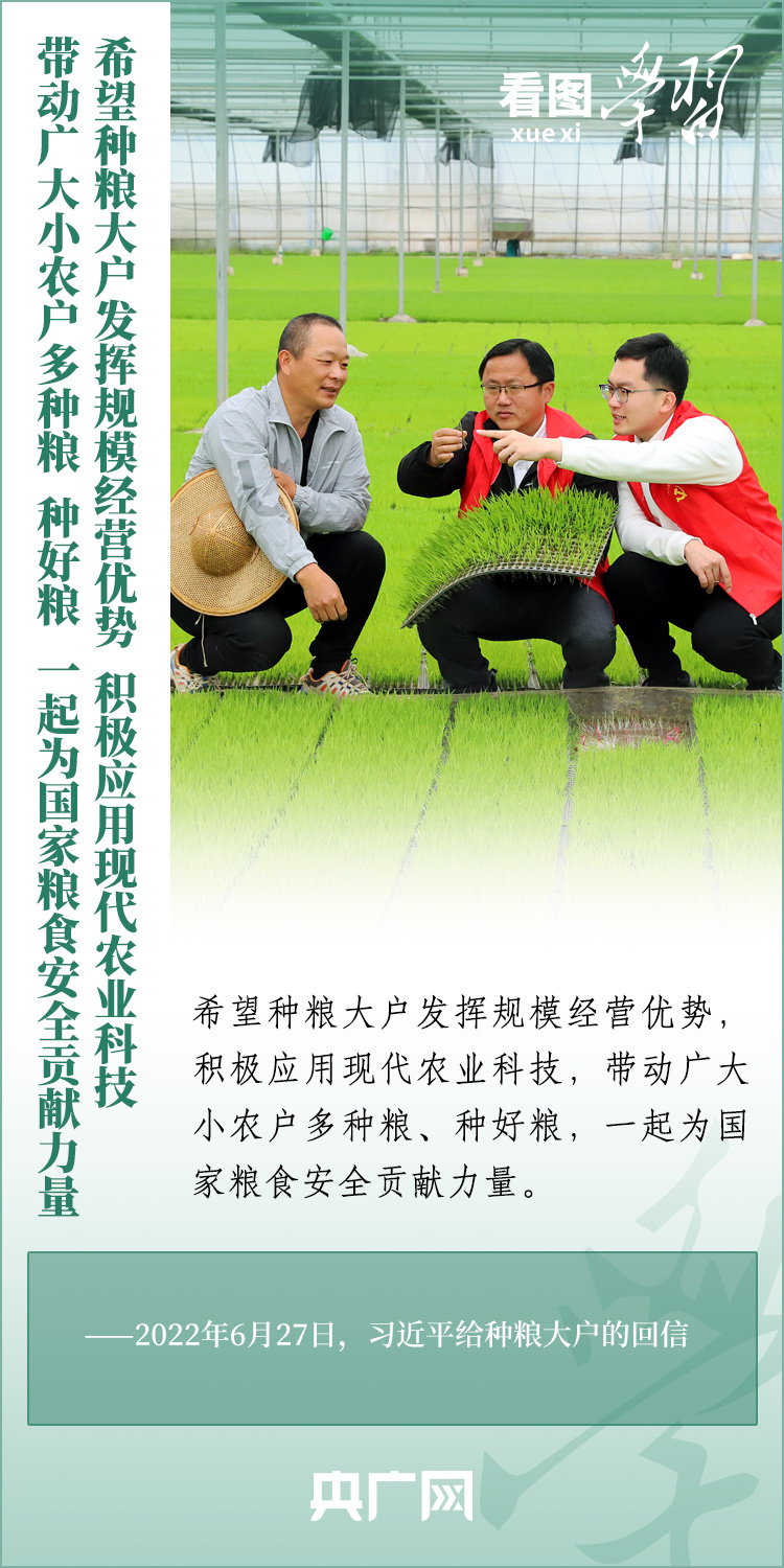 看圖學(xué)習(xí)丨推廣良田、良種、良法、良機(jī) 給農(nóng)業(yè)現(xiàn)代化插上科技的翅膀