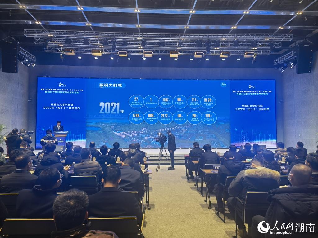 大科城管委會主任羅予武發(fā)布“五個十”項(xiàng)目。人民網(wǎng) 匡瀅攝