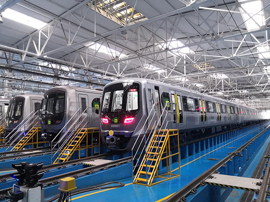 石家莊地鐵二號線列車。 中車齊車集團(tuán)石家莊公司供圖