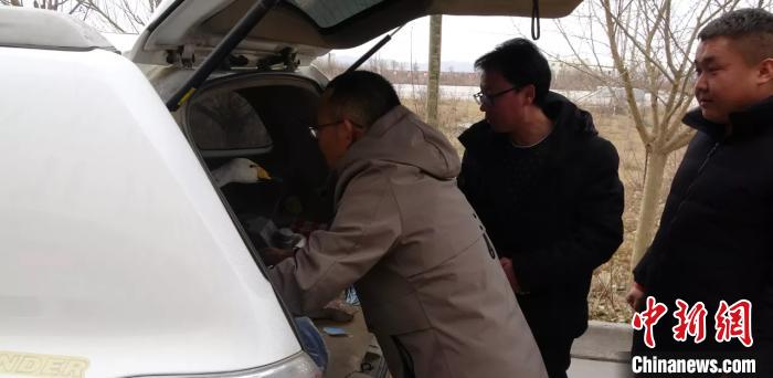 圖為民警救助國家二級保護(hù)動(dòng)物——大天鵝。青海省公安廳森林警察總隊(duì)供圖