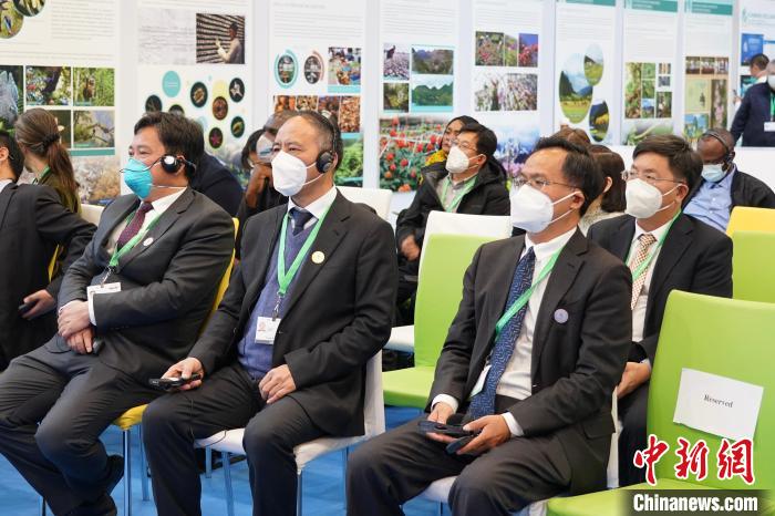 圖為極小種群物種和生物多樣性保護邊會現(xiàn)場?！≡颇鲜×謽I(yè)和草原局供圖