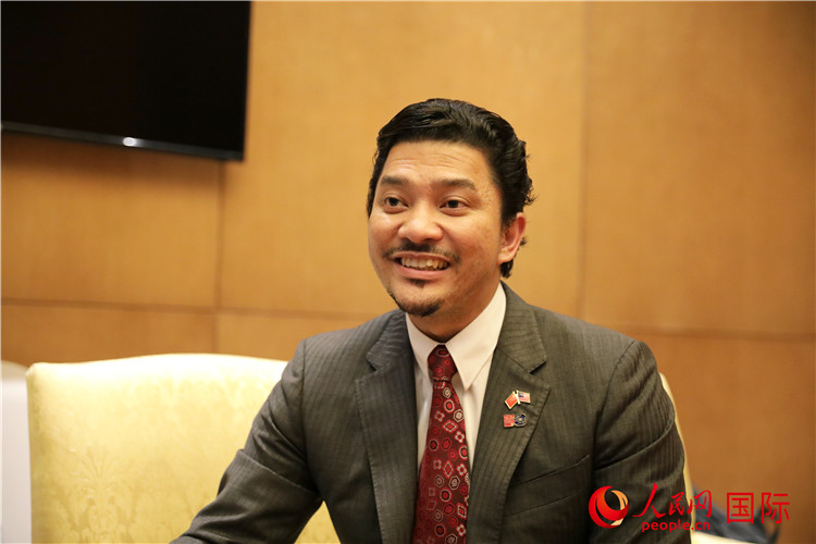 馬來西亞駐華大使館教育參贊沙烈胡丁在2024中國-東盟教育交流周期間接受人民網(wǎng)專訪。人民網(wǎng) 王婧攝