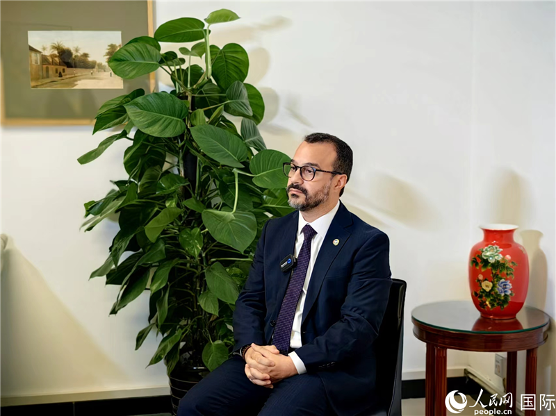 巴西文化部副部長卡西修斯·羅薩接受人民網(wǎng)專訪。人民網(wǎng)記者 符園園攝