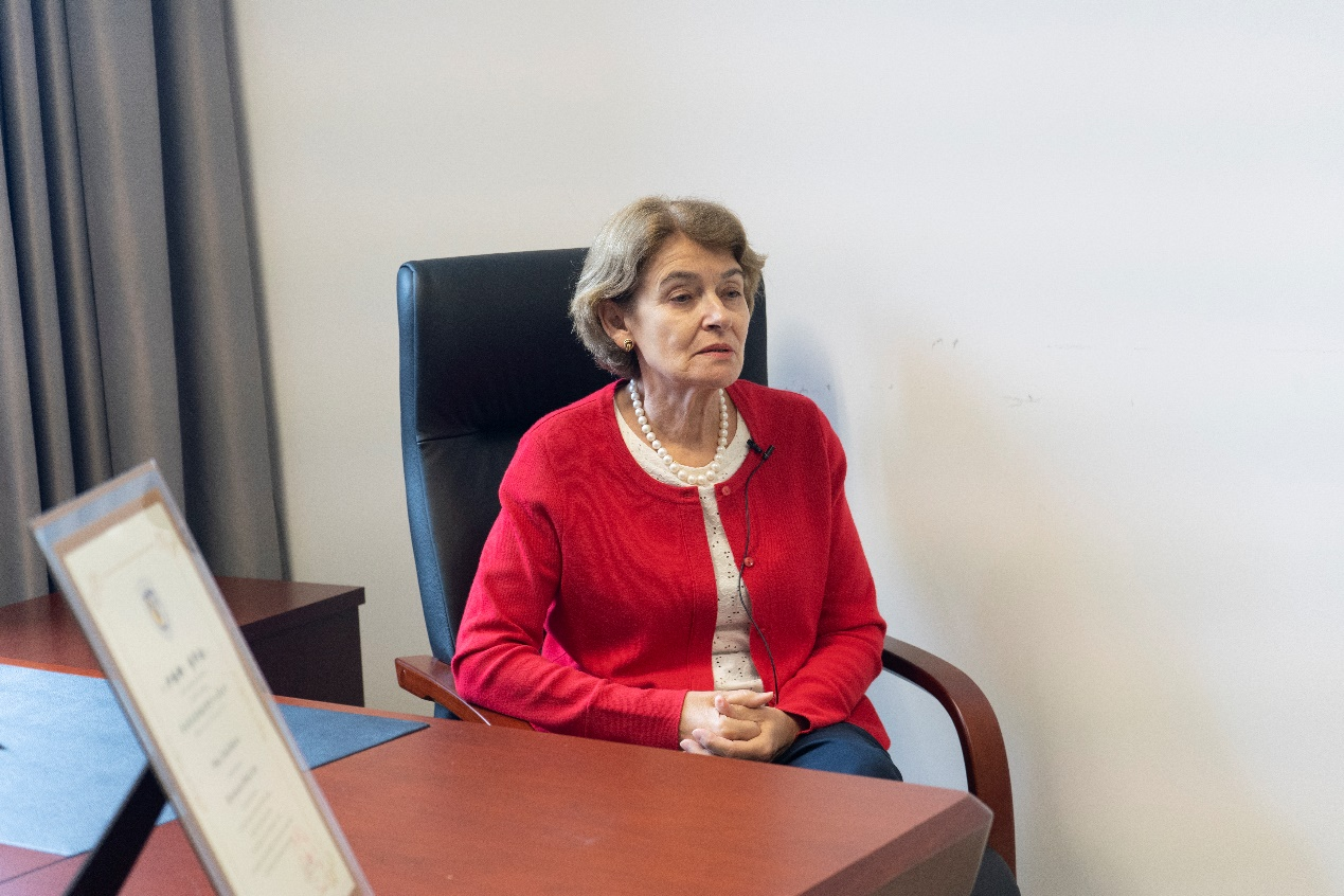 聯(lián)合國教科文組織前總干事伊琳娜·博科娃接受人民網(wǎng)采訪。人民網(wǎng) 常沙攝