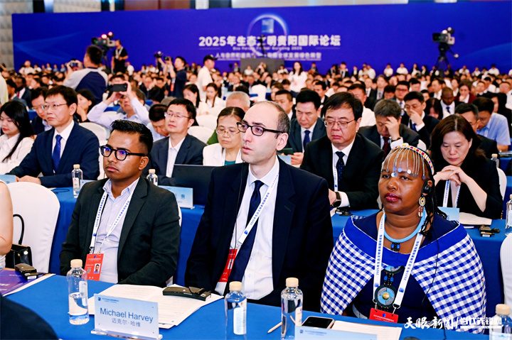 2025年7月5日，以“人與自然和諧共生——共商全球發(fā)展綠色轉(zhuǎn)型”為主題的2025年生態(tài)文明貴陽國際論壇在貴陽隆重開幕。圖為與會嘉賓認真聽會。貴州日報天眼新聞記者 劉楊 攝.jpg