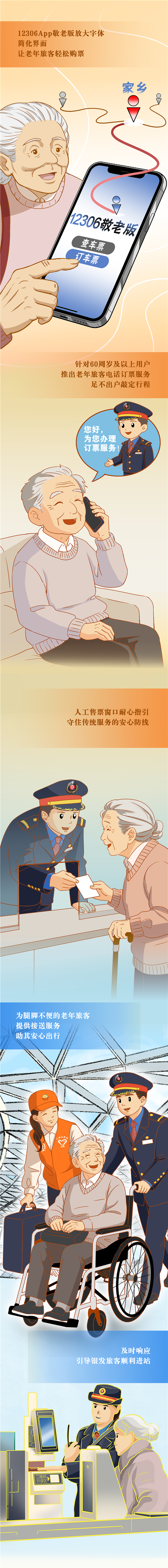 【騏驥迎新】漫評丨適老化服務讓春運歸途更有溫度