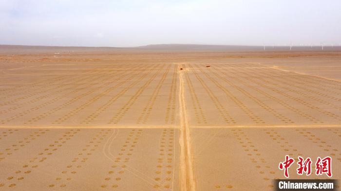 青海大柴旦風光儲建設現(xiàn)場：“大地棋盤”蔚為壯觀