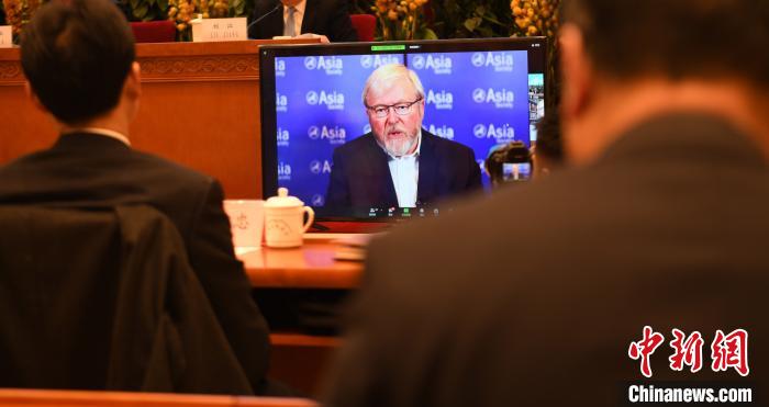 圖為外國專家通過線上進(jìn)行分享交流?！≮w朗 攝